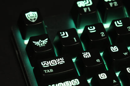 Zelda Shiekah Alphabet Keycap Set Backlit