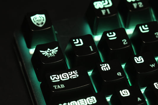 Zelda Shiekah Alphabet Keycap Set Backlit